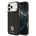 __vg|Siyah|0|3666339529772-01|Apple iPhone 17 Pro Max Kılıf Guess Orjinal Lisanslı MagSafe Şarj Özellikli Grained Yazı ve Taşlı 4G Logolu Kapak