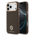 __vg|Kahverengi|0|3666339530099-01|Apple iPhone 17 Pro Max Kılıf Guess Orjinal Lisanslı MagSafe Şarj Özellikli Grained Yazı ve Taşlı 4G Logolu Kapak