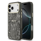 __vg|Siyah|0|3666339535346-01|Apple iPhone 17 Pro Max Kılıf Guess Orjinal Lisanslı MagSafe Şarj Özellikli Yazı Logolu Python Desenli Kapak