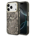 __vg|Kahverengi|0|3666339535506-01|Apple iPhone 17 Pro Max Kılıf Guess Orjinal Lisanslı MagSafe Şarj Özellikli Yazı Logolu Python Desenli Kapak