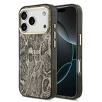 __vg|Kahverengi|0|3666339535506-01|Apple iPhone 17 Pro Max Kılıf Guess Orjinal Lisanslı MagSafe Şarj Özellikli Yazı Logolu Python Desenli Kapak