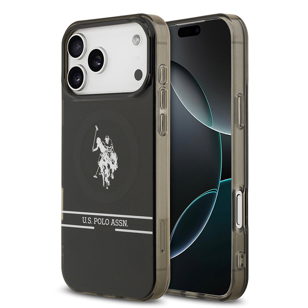 __vg|Siyah|0|3666339543914-01|Apple iPhone 17 Pro Max Kılıf U.S. Polo Assn. Orjinal Lisanslı MagSafe Şarj Özellikli IML Double Horse Stripe Logolu Kapak