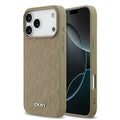 __vg|Kahverengi|0|3666339546106-01|Apple iPhone 17 Pro Max Kılıf DKNY Orjinal Lisanslı MagSafe Şarj Özellikli 3D Yazılı Grid Pattern Kapak