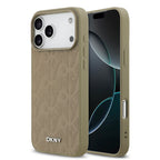 __vg|Kahverengi|0|3666339546106-01|Apple iPhone 17 Pro Max Kılıf DKNY Orjinal Lisanslı MagSafe Şarj Özellikli 3D Yazılı Grid Pattern Kapak