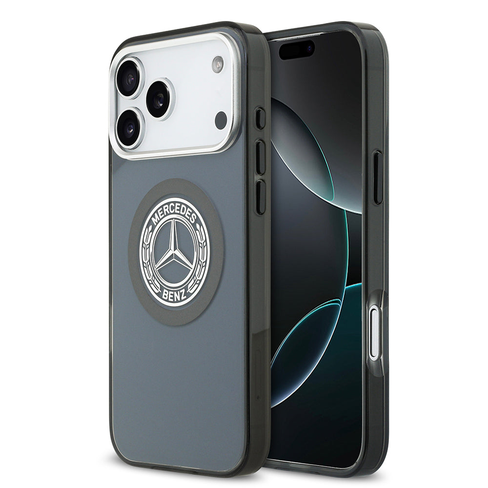 __vg|Füme|0|3666339551995-01|Apple iPhone 17 Pro Max Kılıf Mercedes Benz Orjinal Lisanslı MagSafe Şarj Özellikli Çift Katmanlı PC Nostaljik Yıldız Dizayn Kapak