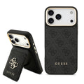 __vg|Siyah|0|3666339558666-01|Apple iPhone 17 Pro Max Kılıf Guess Orjinal Lisanslı MagSafe Şarj Özellikli 4G Metal Büyük Logolu Kartlıklı Kapak