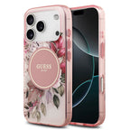 __vg|Pembe|0|3666339559106-01|Apple iPhone 17 Pro Max Kılıf Guess Orjinal Lisanslı MagSafe Şarj Özellikli Flower Tonal Circle Kapak