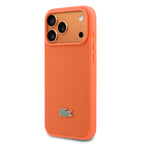 __vg|Turuncu|1|3666339578374-02|Apple iPhone 17 Pro Max Kılıf Lacoste Orjinal Lisanslı MagSafe Şarj Özellikli PU Pike Desenli Metal Logolu Kapak