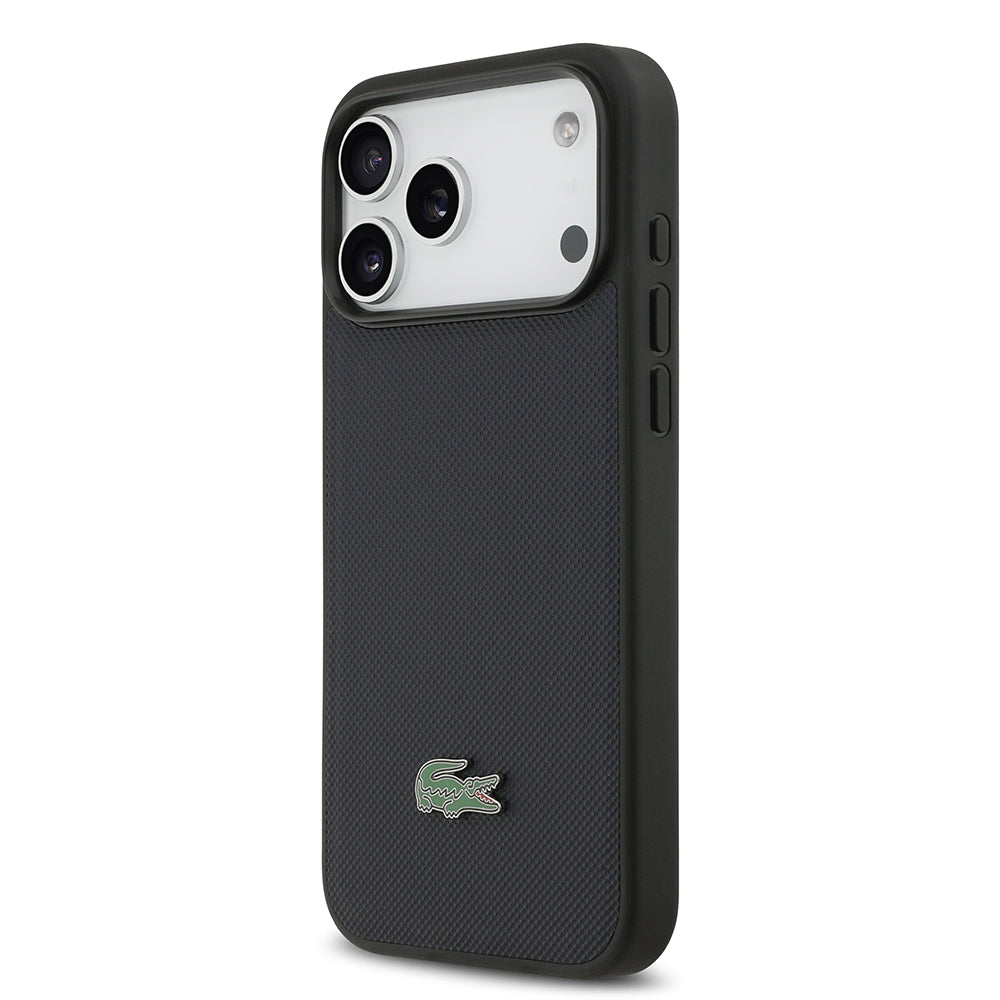 __vg|Lacivert|1|3666339578497-02|Apple iPhone 17 Pro Max Kılıf Lacoste Orjinal Lisanslı MagSafe Şarj Özellikli PU Pike Desenli Metal Logolu Kapak