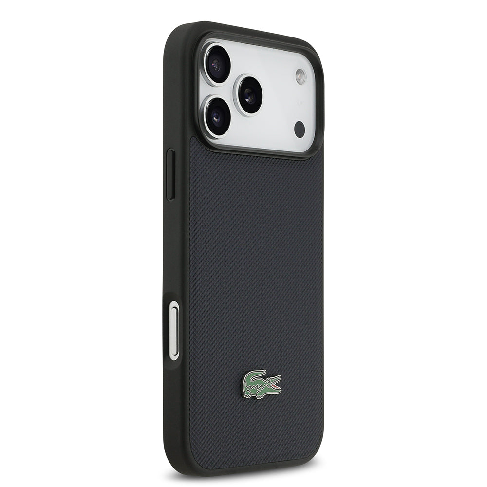 __vg|Lacivert|3|3666339578497-04|Apple iPhone 17 Pro Max Kılıf Lacoste Orjinal Lisanslı MagSafe Şarj Özellikli PU Pike Desenli Metal Logolu Kapak