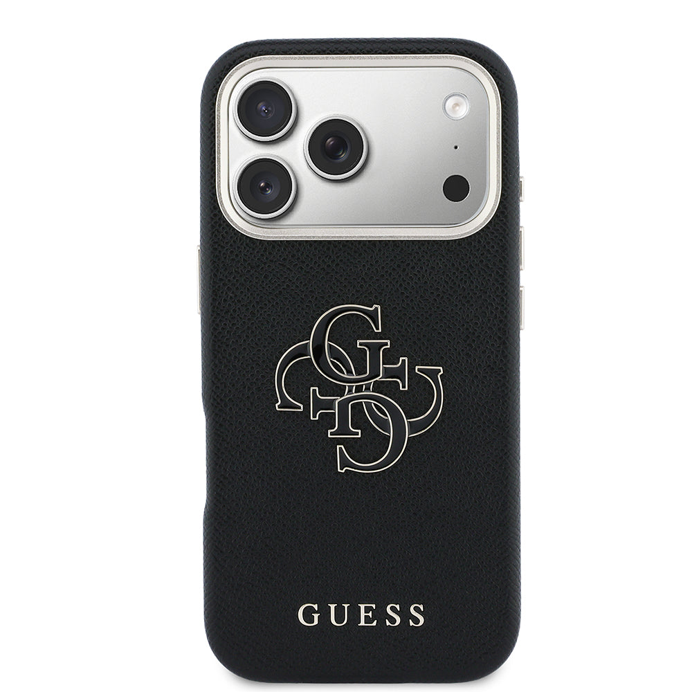 __vg|Siyah|2|3666339583996-03|Apple iPhone 17 Pro Max Kılıf Guess Orjinal Lisanslı 4G Büyük Metal Kamera Çerçeveli PU Deri Resin Kapak