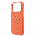 __vg|Turuncu|5|3666339584634-06|Apple iPhone 17 Pro Max Kılıf Guess Orjinal Lisanslı 4G Büyük Metal Kamera Çerçeveli PU Deri Resin Kapak