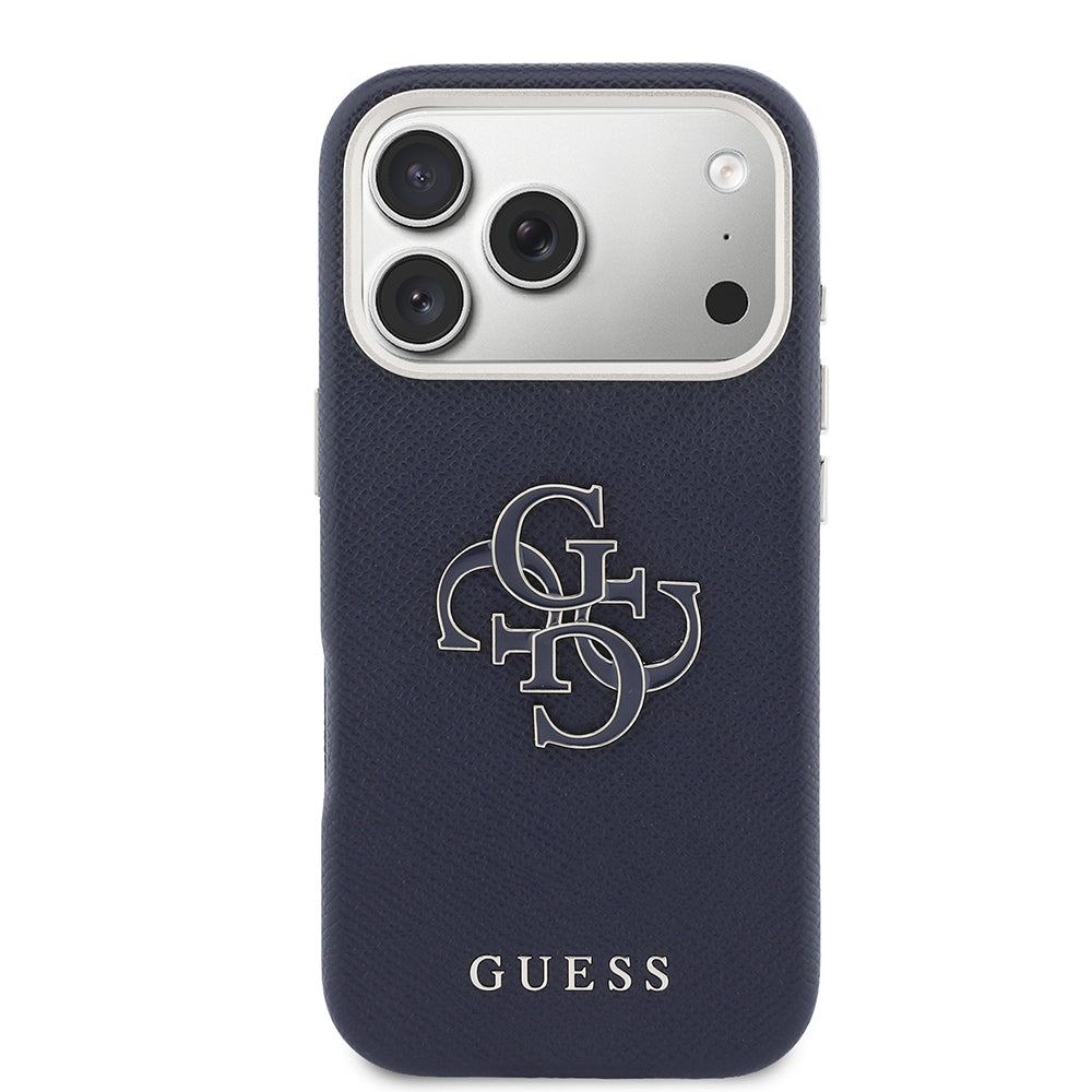 __vg|Mavi|2|3666339584795-03|Apple iPhone 17 Pro Max Kılıf Guess Orjinal Lisanslı 4G Büyük Metal Kamera Çerçeveli PU Deri Resin Kapak