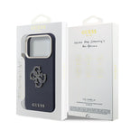 __vg|Mavi|7|3666339584795-08|Apple iPhone 17 Pro Max Kılıf Guess Orjinal Lisanslı 4G Büyük Metal Kamera Çerçeveli PU Deri Resin Kapak