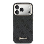 __vg|Siyah|2|3666339584955-03|Apple iPhone 17 Pro Max Kılıf Guess Orjinal Lisanslı MagSafe Şarj Özellikli Script Yazı Logolu 4G Desenli Kapak
