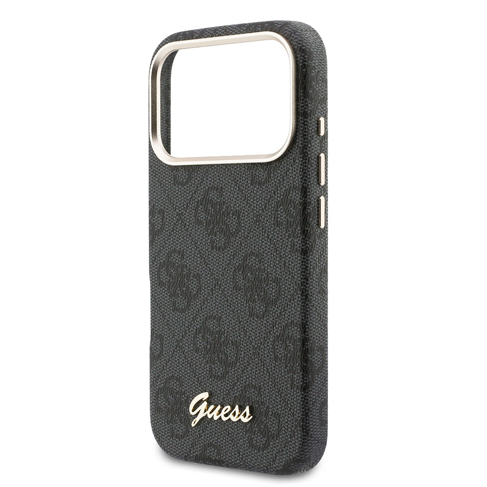 __vg|Siyah|5|3666339584955-06|Apple iPhone 17 Pro Max Kılıf Guess Orjinal Lisanslı MagSafe Şarj Özellikli Script Yazı Logolu 4G Desenli Kapak