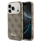 __vg|Kahverengi|0|3666339585112-01|Apple iPhone 17 Pro Max Kılıf Guess Orjinal Lisanslı MagSafe Şarj Özellikli Script Yazı Logolu 4G Desenli Kapak