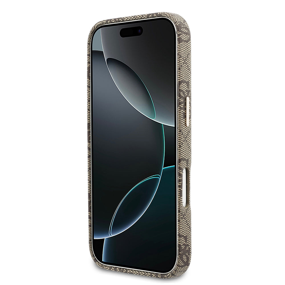 __vg|Kahverengi|4|3666339585112-05|Apple iPhone 17 Pro Max Kılıf Guess Orjinal Lisanslı MagSafe Şarj Özellikli Script Yazı Logolu 4G Desenli Kapak