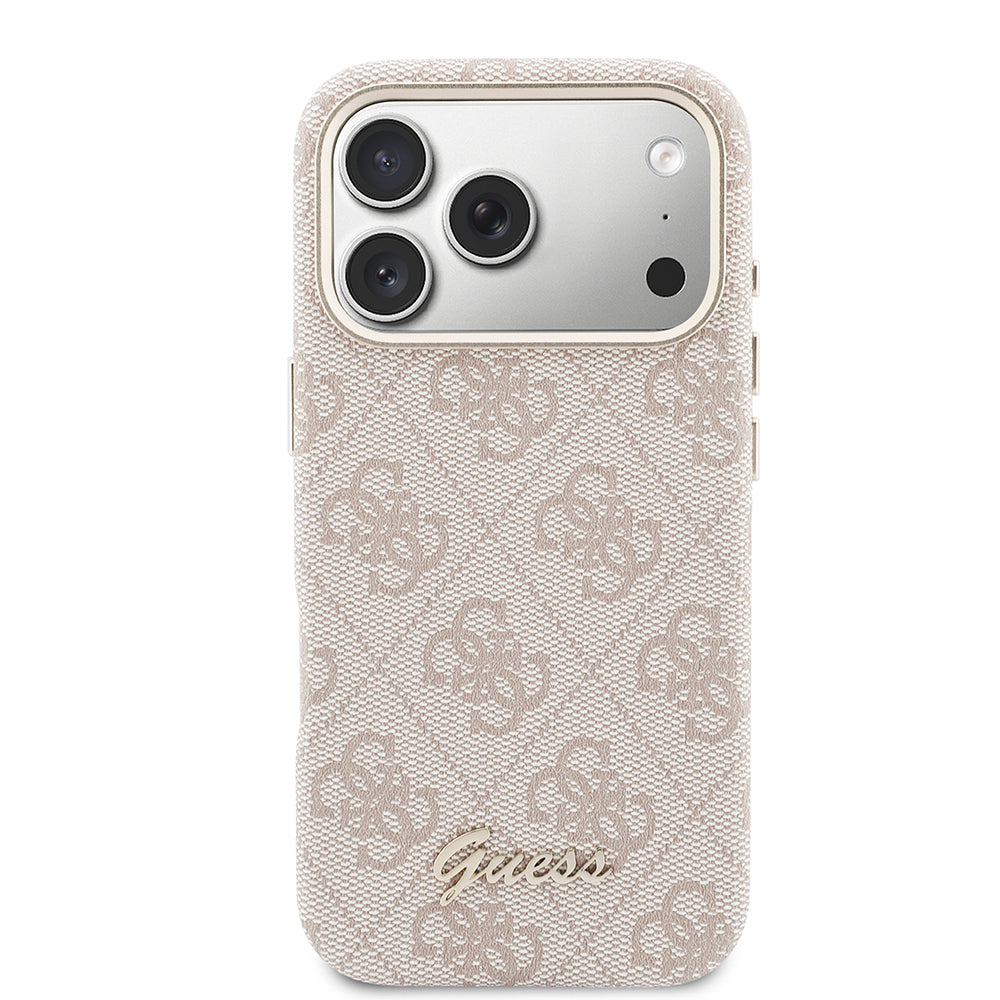 __vg|Pembe|2|3666339585433-03|Apple iPhone 17 Pro Max Kılıf Guess Orjinal Lisanslı MagSafe Şarj Özellikli Script Yazı Logolu 4G Desenli Kapak