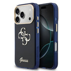 __vg|Mavi|0|3666339590550-01|Apple iPhone 17 Pro Max Kılıf Guess Orjinal Lisanslı Yazı ve 4G Büyük Metal Logolu Silikon Kapak