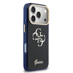 __vg|Mavi|3|3666339590550-04|Apple iPhone 17 Pro Max Kılıf Guess Orjinal Lisanslı Yazı ve 4G Büyük Metal Logolu Silikon Kapak