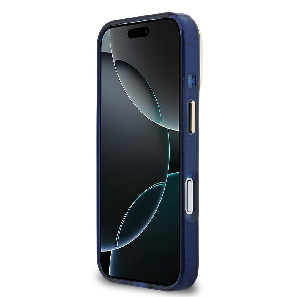 __vg|Mavi|4|3666339590550-05|Apple iPhone 17 Pro Max Kılıf Guess Orjinal Lisanslı Yazı ve 4G Büyük Metal Logolu Silikon Kapak