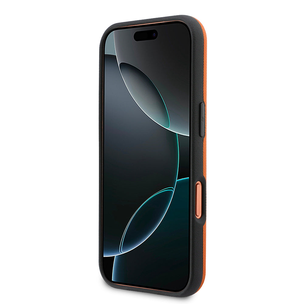 __vg|Turuncu|4|3666339594060-05|Apple iPhone 17 Pro Max Kılıf BMW Orjinal Lisanslı MagSafe Şarj Özellikli Halka Tasarımlı M Logolu PU Deri Kapak
