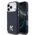 __vg|Lacivert|0|3666339597429-01|Apple iPhone 17 Pro Max Kılıf Karl Lagerfeld Orjinal Lisanslı MagSafe Şarj Özellikli Gold Kamera Çerçeveli KHEAD Metal Logolu PU Deri Kapak