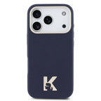 __vg|Lacivert|2|3666339597429-03|Apple iPhone 17 Pro Max Kılıf Karl Lagerfeld Orjinal Lisanslı MagSafe Şarj Özellikli Gold Kamera Çerçeveli KHEAD Metal Logolu PU Deri Kapak