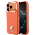 __vg|Turuncu|0|3666339600143-01|Apple iPhone 17 Pro Max Kılıf Karl Lagerfeld Orjinal Lisanslı MagSafe Şarj Özellikli Metal Kamera ve Buton Tasarımlı K&C Head Logolu PU Deri Kapak