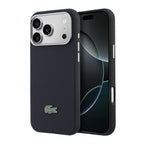 __vg|Lacivert|0|3666339610869-01|Apple iPhone 17 Pro Max Kılıf Lacoste Orjinal Lisanslı MagSafe Şarj Özellikli PVC Yarı Pike Desenli Arka Yüzey İkonik Timsah Dokuma Logolu Kapak