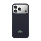 __vg|Lacivert|2|3666339610869-03|Apple iPhone 17 Pro Max Kılıf Lacoste Orjinal Lisanslı MagSafe Şarj Özellikli PVC Yarı Pike Desenli Arka Yüzey İkonik Timsah Dokuma Logolu Kapak