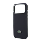 __vg|Lacivert|5|3666339610869-06|Apple iPhone 17 Pro Max Kılıf Lacoste Orjinal Lisanslı MagSafe Şarj Özellikli PVC Yarı Pike Desenli Arka Yüzey İkonik Timsah Dokuma Logolu Kapak