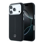 __vg|Siyah|0|3666339617714-01|Apple iPhone 17 Pro Max Kılıf Mercedes Benz Orjinal Lisanslı MagSafe Şarj Özellikli Metal Yıldız Logolu Çizgili Deri Kapak