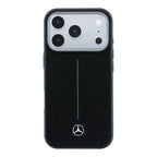 __vg|Siyah|2|3666339617714-03|Apple iPhone 17 Pro Max Kılıf Mercedes Benz Orjinal Lisanslı MagSafe Şarj Özellikli Metal Yıldız Logolu Çizgili Deri Kapak