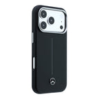 __vg|Siyah|3|3666339617714-04|Apple iPhone 17 Pro Max Kılıf Mercedes Benz Orjinal Lisanslı MagSafe Şarj Özellikli Metal Yıldız Logolu Çizgili Deri Kapak