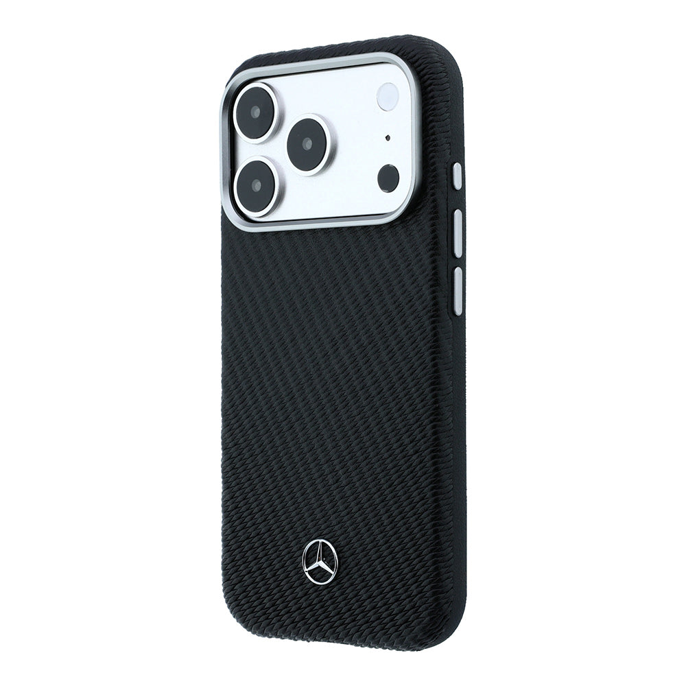 __vg|Siyah|1|3666339617936-02|Apple iPhone 17 Pro Max Kılıf Mercedes Benz Orjinal Lisanslı MagSafe Şarj Özellikli 3D Metal Logolu Wrap Wood Deri Kapak