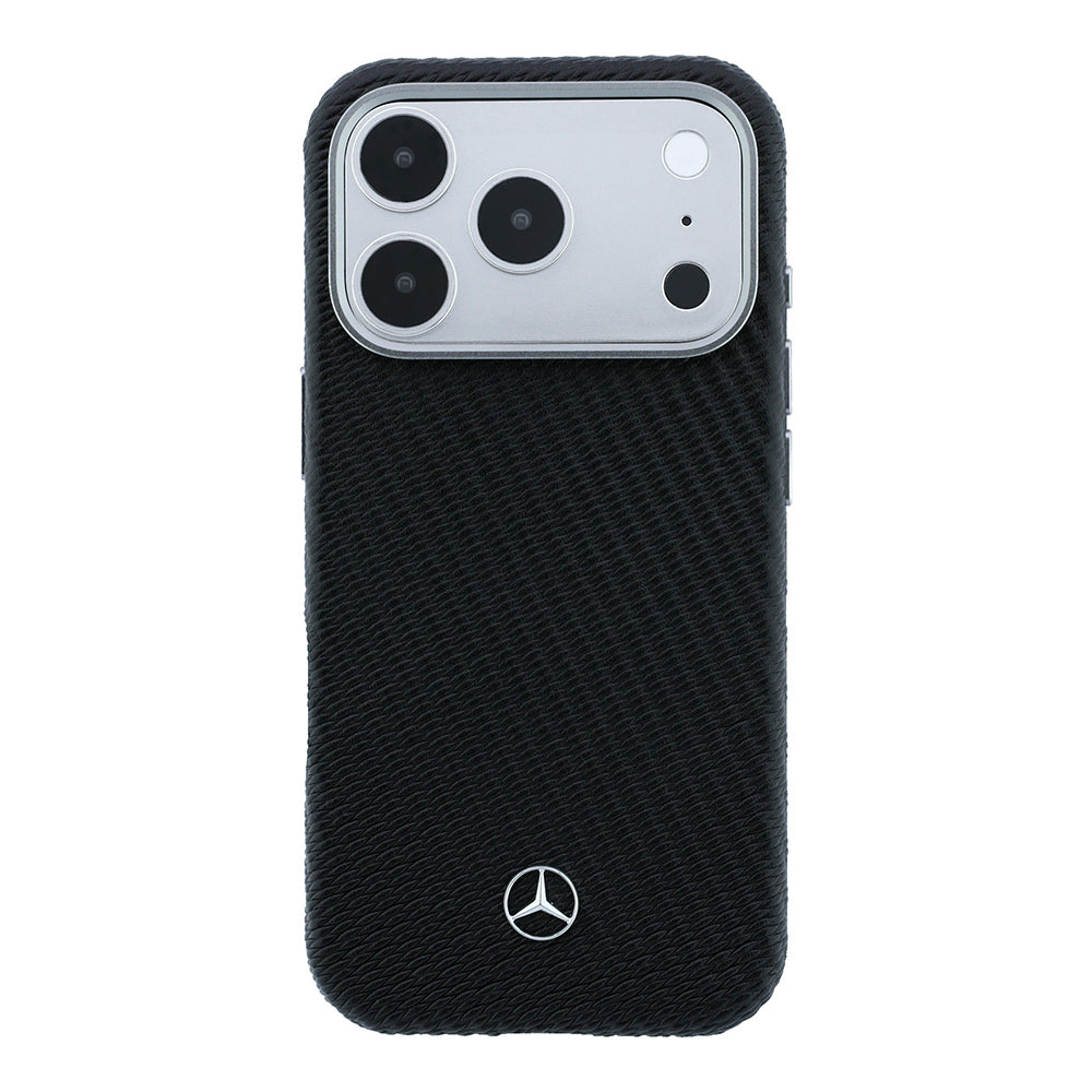 __vg|Siyah|2|3666339617936-03|Apple iPhone 17 Pro Max Kılıf Mercedes Benz Orjinal Lisanslı MagSafe Şarj Özellikli 3D Metal Logolu Wrap Wood Deri Kapak