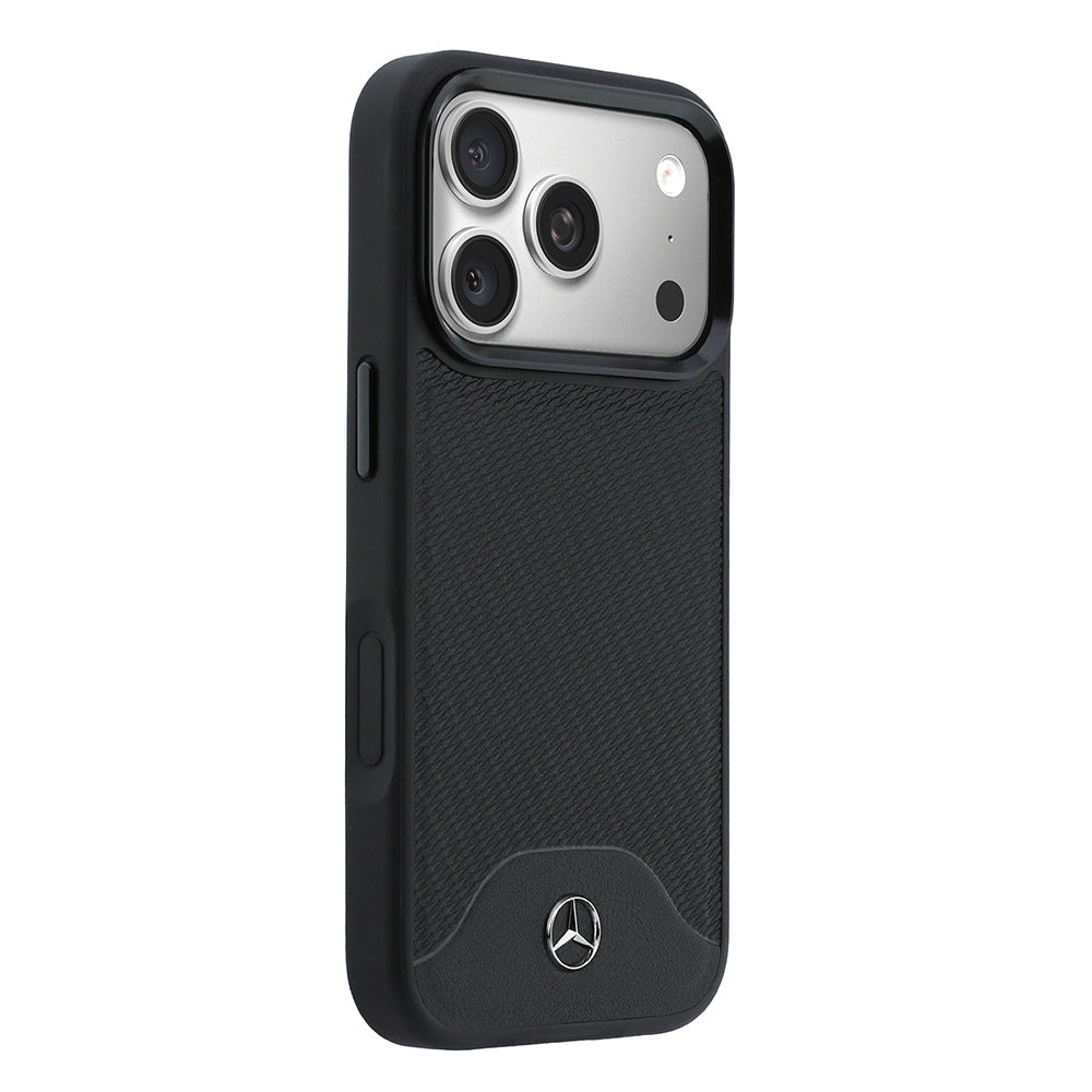 __vg|Siyah|3|3666339618636-04|Apple iPhone 17 Pro Max Kılıf Mercedes Benz Orjinal Lisanslı MagSafe Şarj Özellikli 3D Metal Logolu Wood Deri Dokumalı Kapak