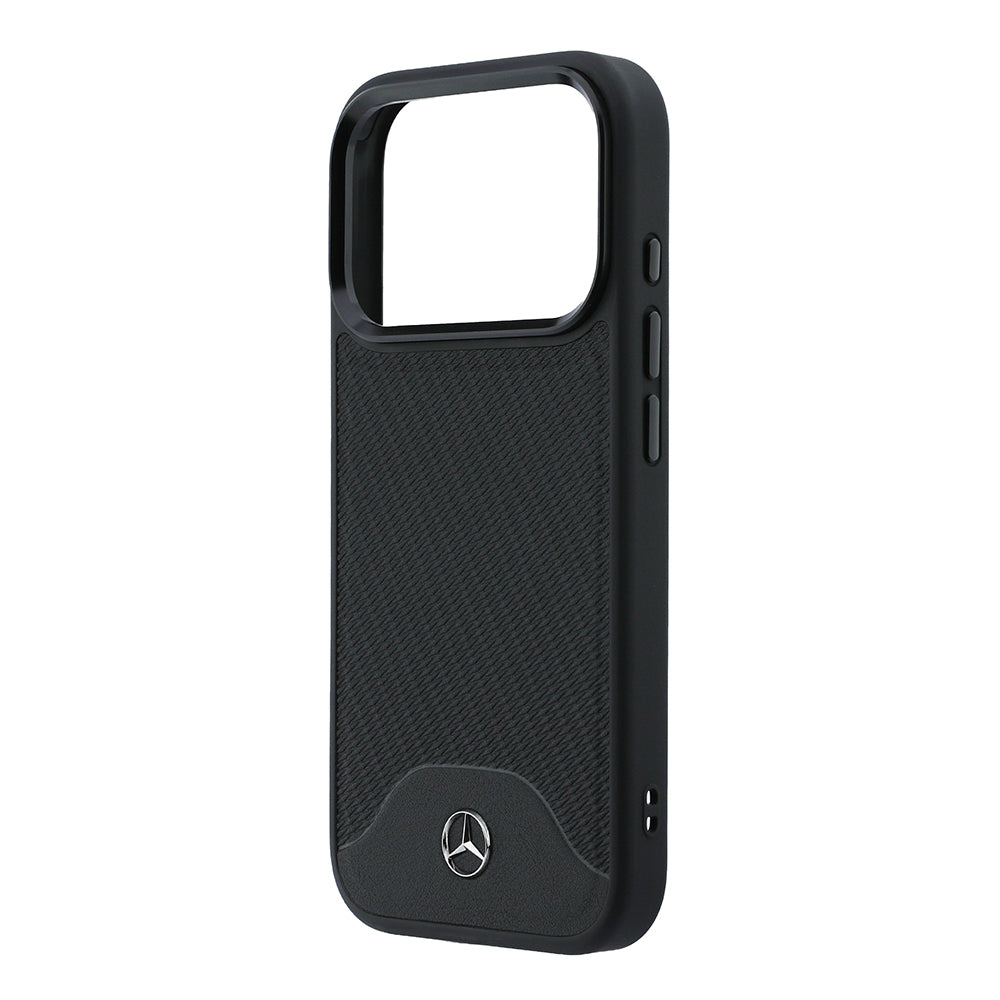 __vg|Siyah|5|3666339618636-06|Apple iPhone 17 Pro Max Kılıf Mercedes Benz Orjinal Lisanslı MagSafe Şarj Özellikli 3D Metal Logolu Wood Deri Dokumalı Kapak