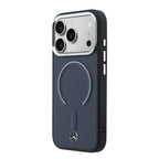 __vg|Lacivert|1|3666339619183-02|Apple iPhone 17 Pro Max Kılıf Mercedes Benz Orjinal Lisanslı MagSafe Şarj Özellikli Metal Yıldız Logolu Kabartmalı Deri Kapak