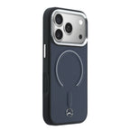 __vg|Lacivert|3|3666339619183-04|Apple iPhone 17 Pro Max Kılıf Mercedes Benz Orjinal Lisanslı MagSafe Şarj Özellikli Metal Yıldız Logolu Kabartmalı Deri Kapak