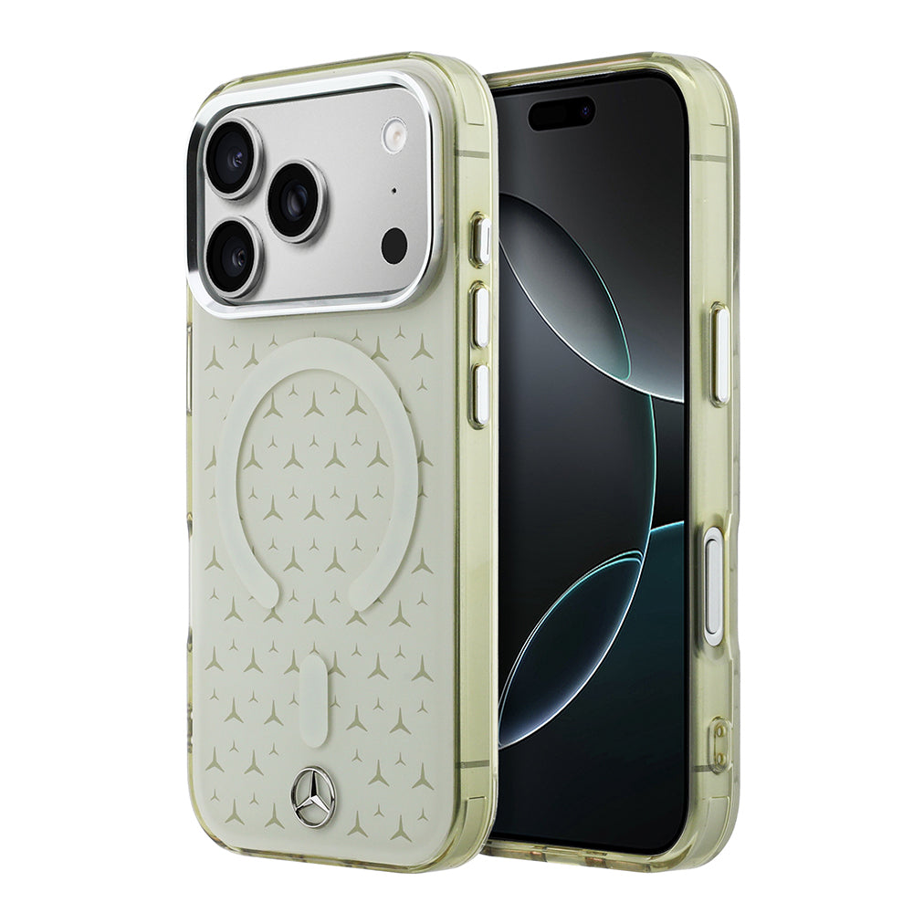 __vg|Bej|0|3666339619848-01|Apple iPhone 17 Pro Max Kılıf Mercedes Benz Orjinal Lisanslı MagSafe Şarj Özellikli Çift Katmanlı Yıldız Desenli Dizayn Kapak