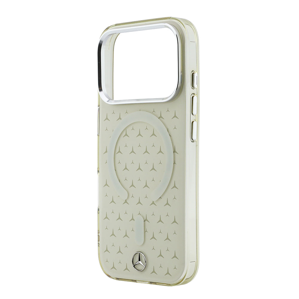 __vg|Bej|5|3666339619848-06|Apple iPhone 17 Pro Max Kılıf Mercedes Benz Orjinal Lisanslı MagSafe Şarj Özellikli Çift Katmanlı Yıldız Desenli Dizayn Kapak