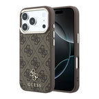 __vg|Kahverengi|0|3666339630812-01|Apple iPhone 17 Pro Max Kılıf Guess Orjinal Lisanslı MagSafe Şarj Özellikli Small 4G Classic Logolu Kapak