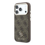 __vg|Kahverengi|1|3666339630812-02|Apple iPhone 17 Pro Max Kılıf Guess Orjinal Lisanslı MagSafe Şarj Özellikli Small 4G Classic Logolu Kapak