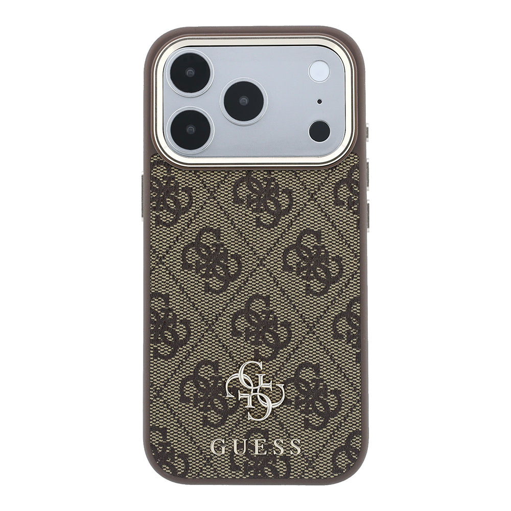__vg|Kahverengi|2|3666339630812-03|Apple iPhone 17 Pro Max Kılıf Guess Orjinal Lisanslı MagSafe Şarj Özellikli Small 4G Classic Logolu Kapak