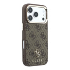 __vg|Kahverengi|3|3666339630812-04|Apple iPhone 17 Pro Max Kılıf Guess Orjinal Lisanslı MagSafe Şarj Özellikli Small 4G Classic Logolu Kapak