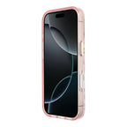 Apple iPhone 18 Pro Max Kılıf Guess Orjinal Lisanslı MagSafe Şarj Özellikli Üçgen Logolu Simli Leopar Desenli Kapak - Pembe