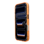 Apple iPhone 18 Pro Kılıf BMW Orjinal Lisanslı MagSafe Şarj Özellikli Metal Buton Tasarımlı Buzlu IML Baskılı Kapak - Turuncu